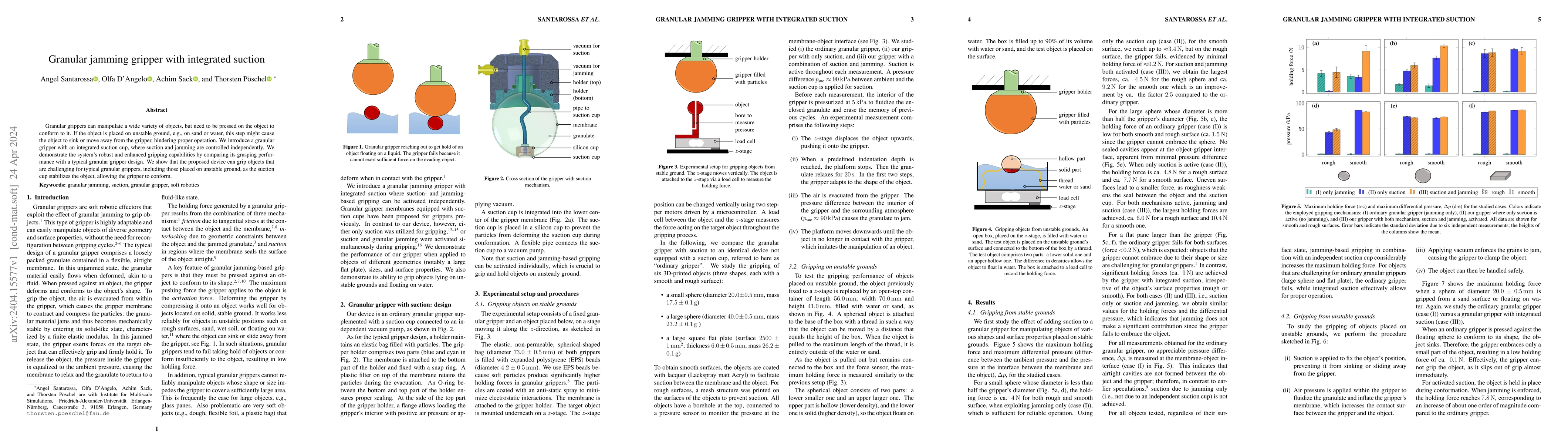 Thumbnail for Granular jamming gripper with integrated suction