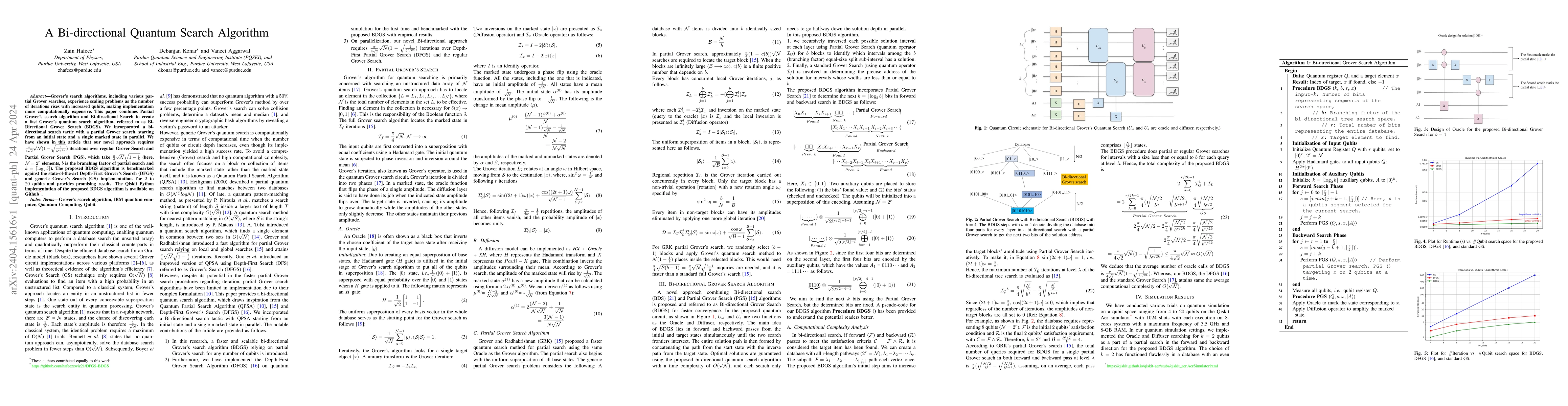 Thumbnail for A Bi-directional Quantum Search Algorithm
