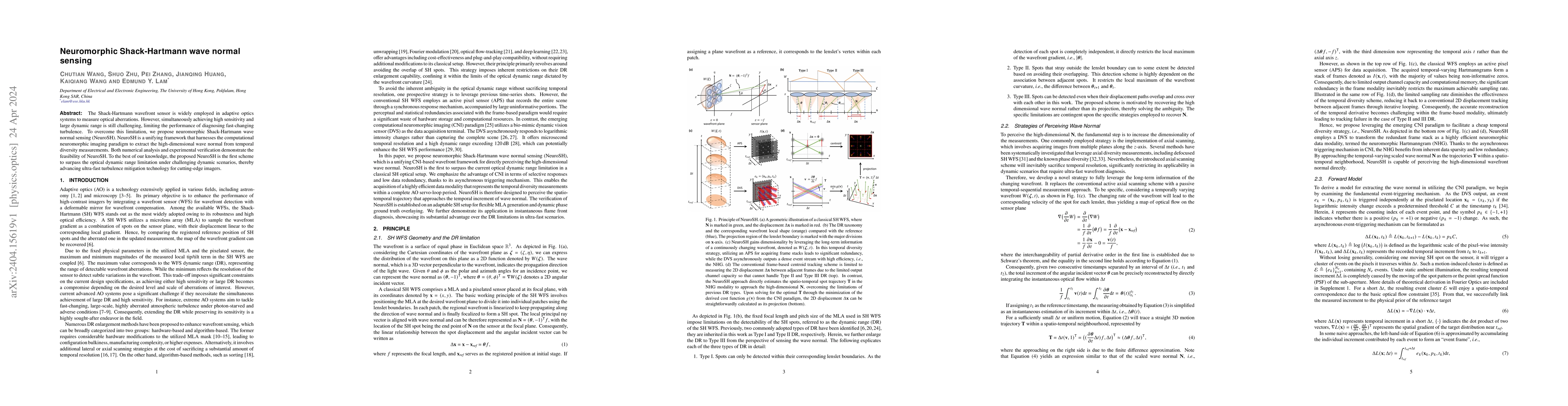 Thumbnail for Neuromorphic Shack-Hartmann wave normal sensing