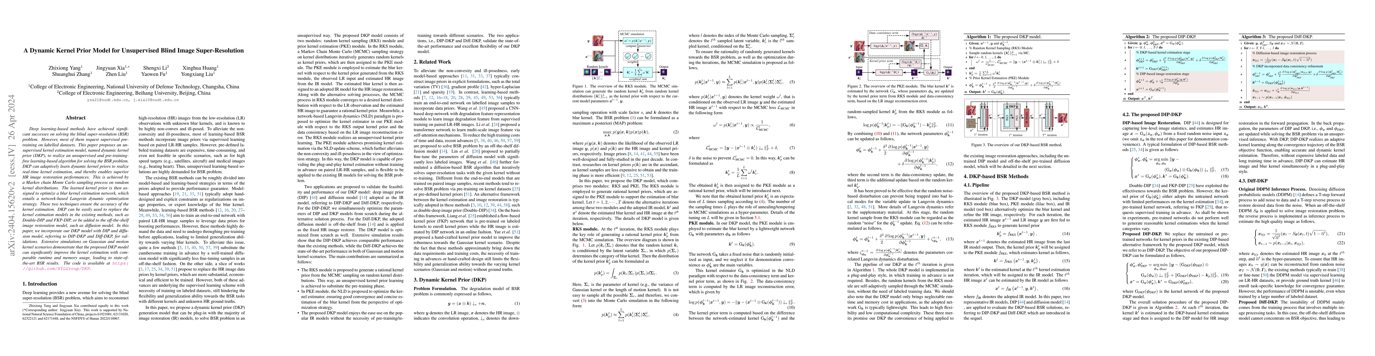 Thumbnail for A Dynamic Kernel Prior Model for Unsupervised Blind Image
  Super-Resolution