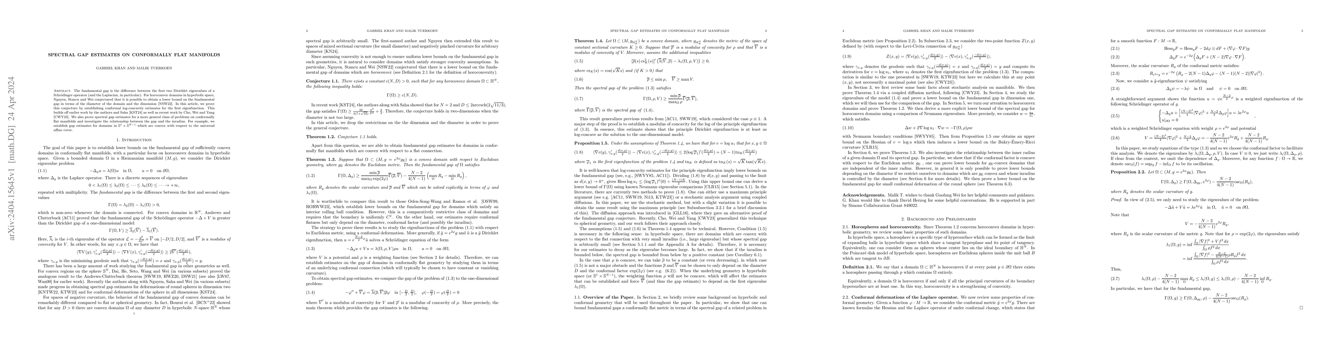 Thumbnail for Spectral Gap Estimates on Conformally Flat Manifolds