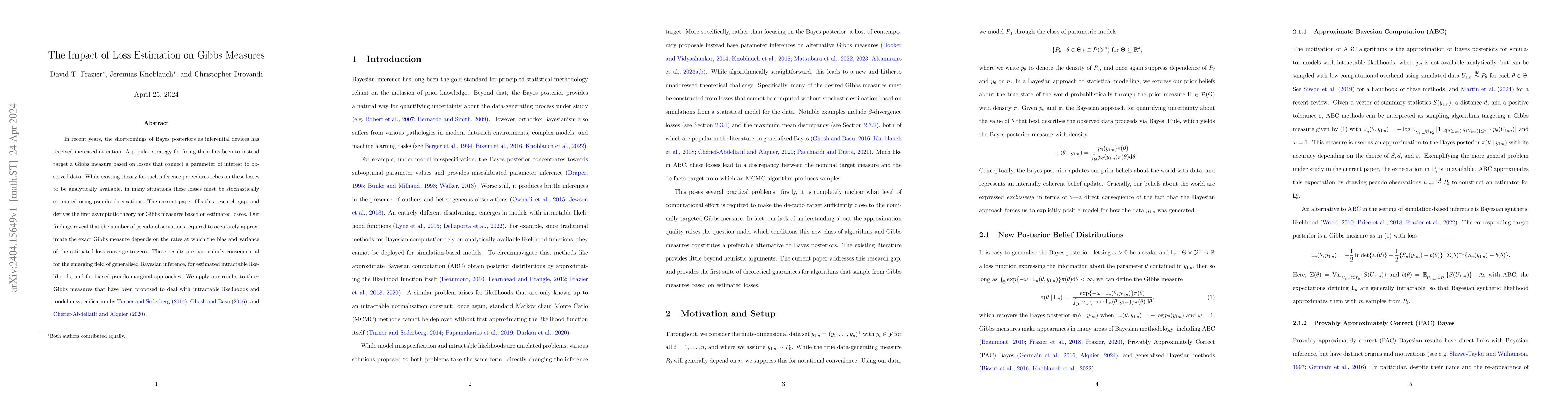 Thumbnail for The Impact of Loss Estimation on Gibbs Measures