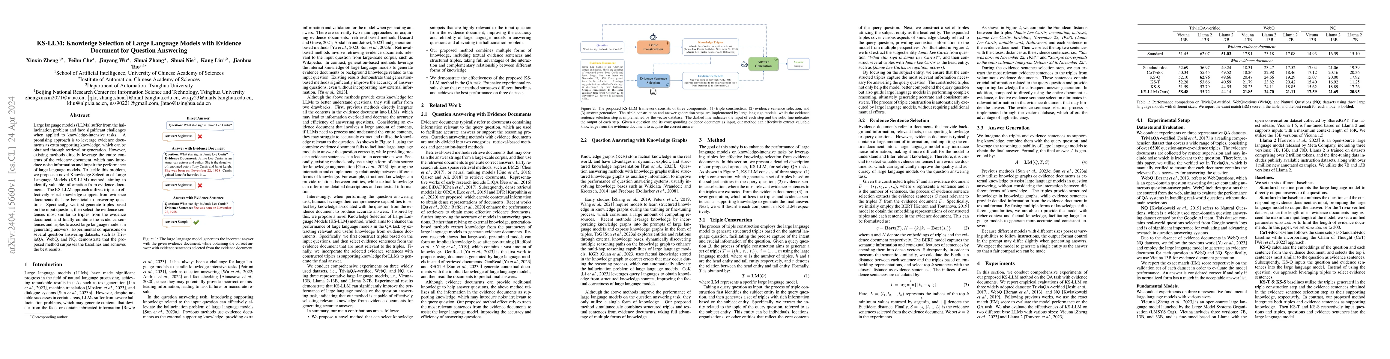 Thumbnail for KS-LLM: Knowledge Selection of Large Language Models with Evidence
  Document for Question Answering