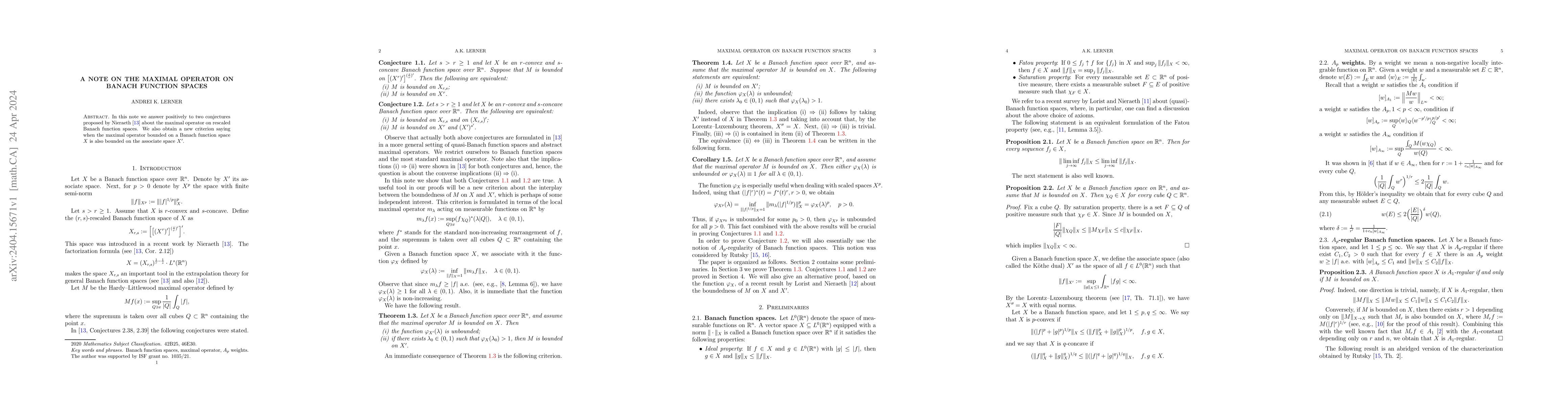 Thumbnail for A note on the maximal operator on Banach function spaces