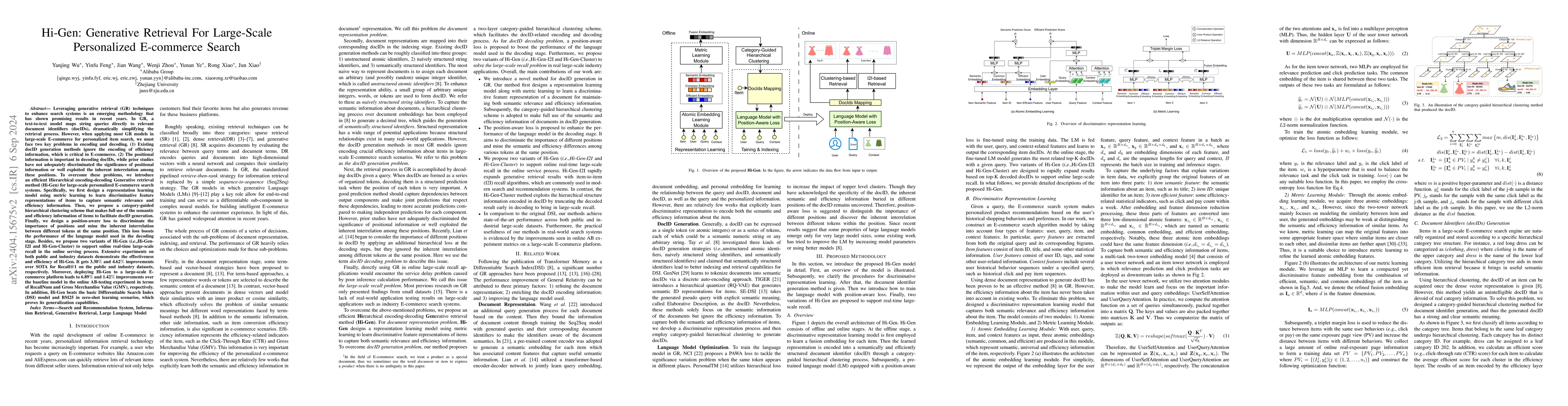 Thumbnail for Hi-Gen: Generative Retrieval For Large-Scale Personalized E-commerce
  Search