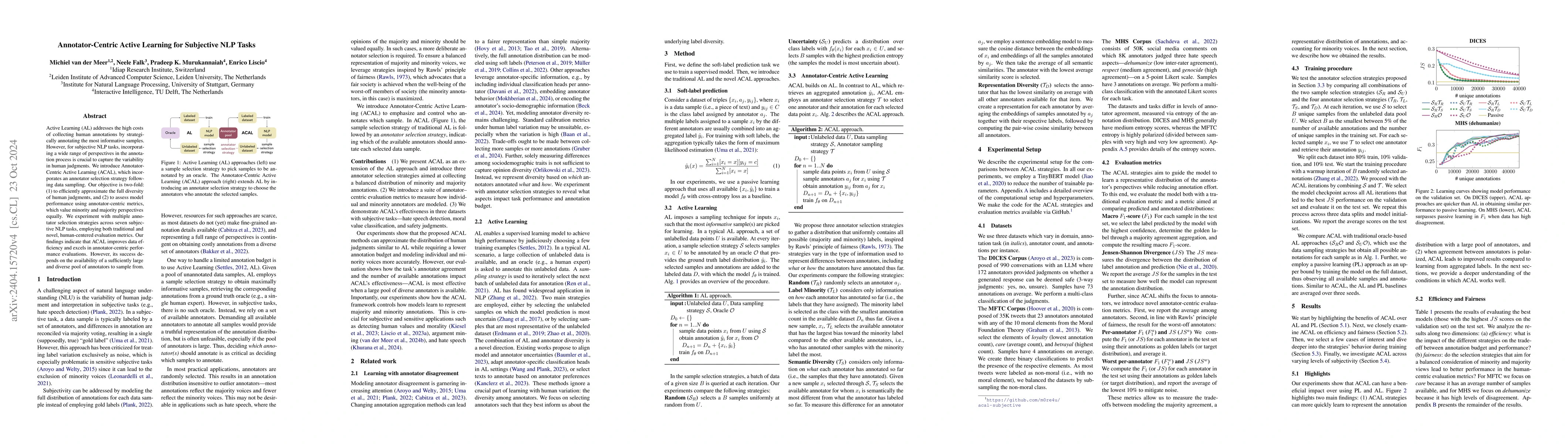 Thumbnail for Annotator-Centric Active Learning for Subjective NLP Tasks