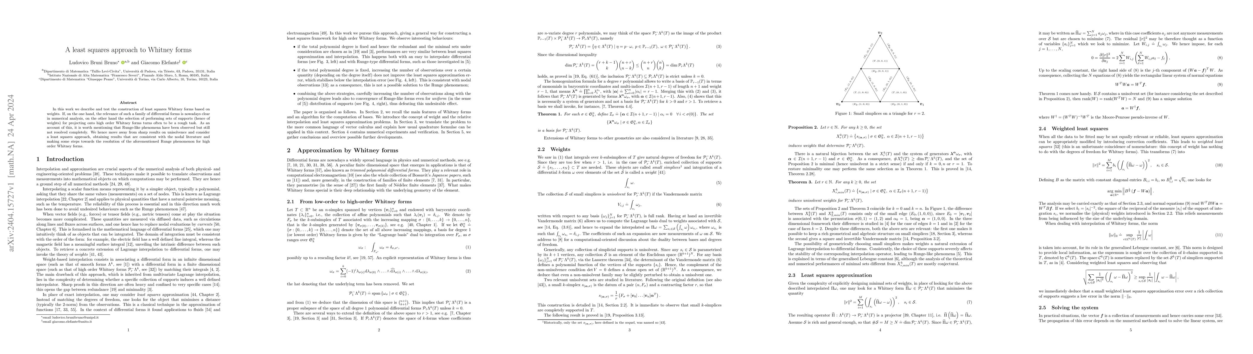 Thumbnail for A least squares approach to Whitney forms