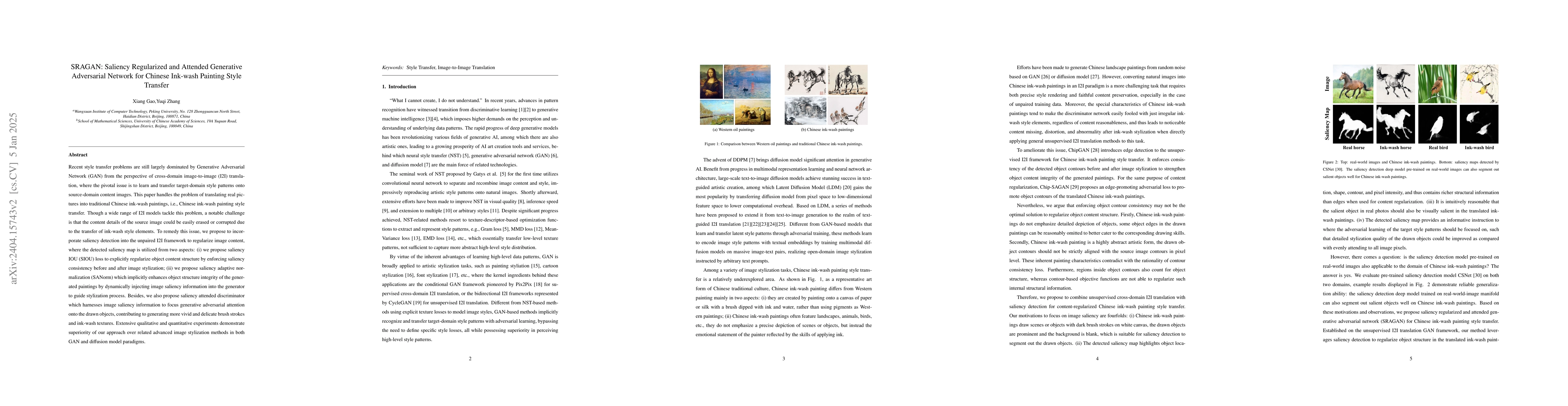 Thumbnail for SRAGAN: Saliency Regularized and Attended Generative Adversarial Network
  for Chinese Ink-wash Painting Generation