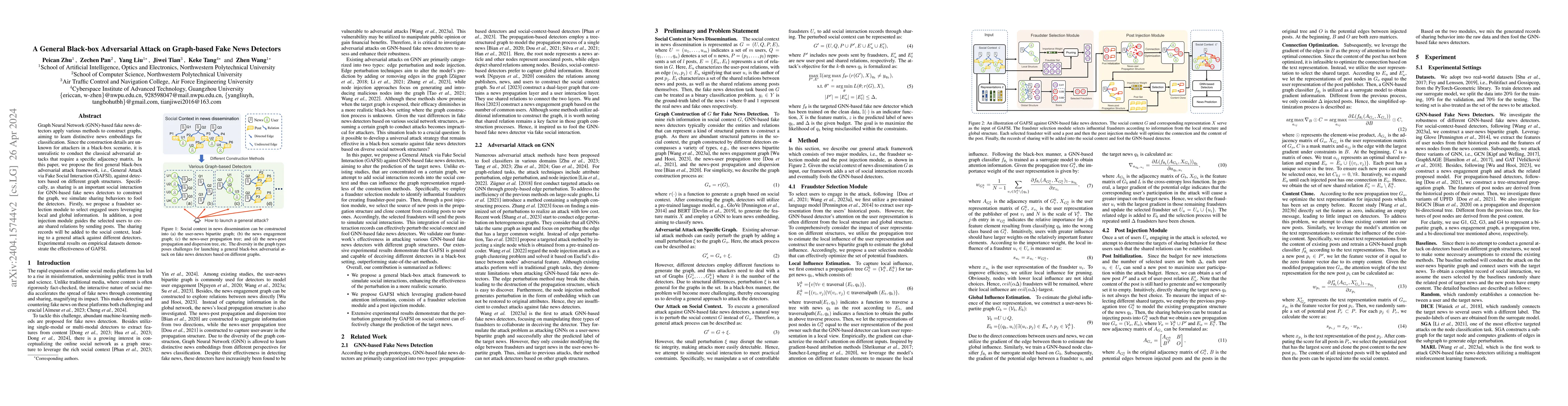 Thumbnail for A General Black-box Adversarial Attack on Graph-based Fake News
  Detectors