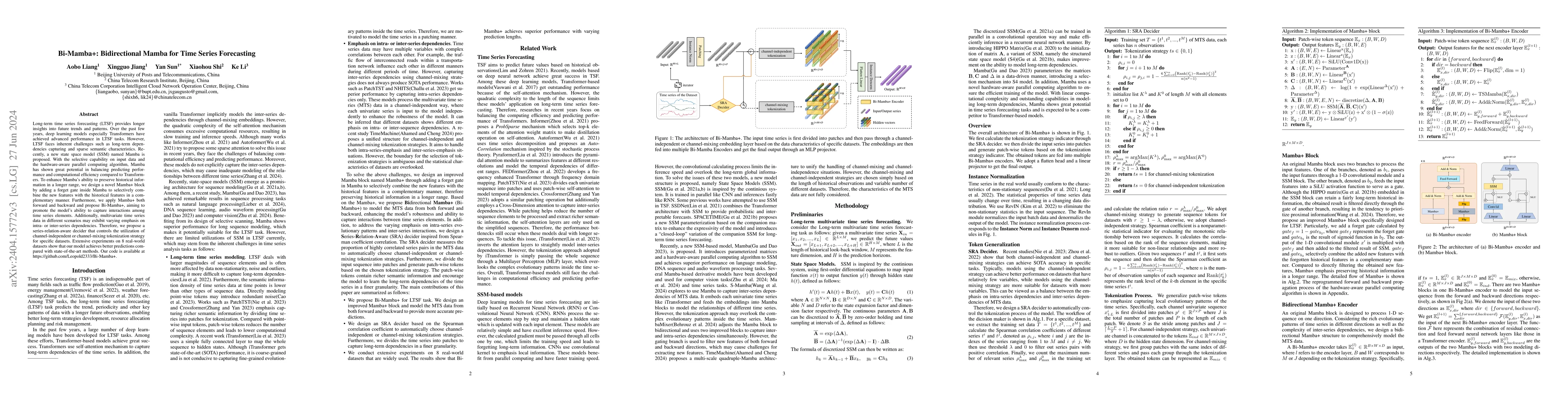 Thumbnail for Bi-Mamba+: Bidirectional Mamba for Time Series Forecasting