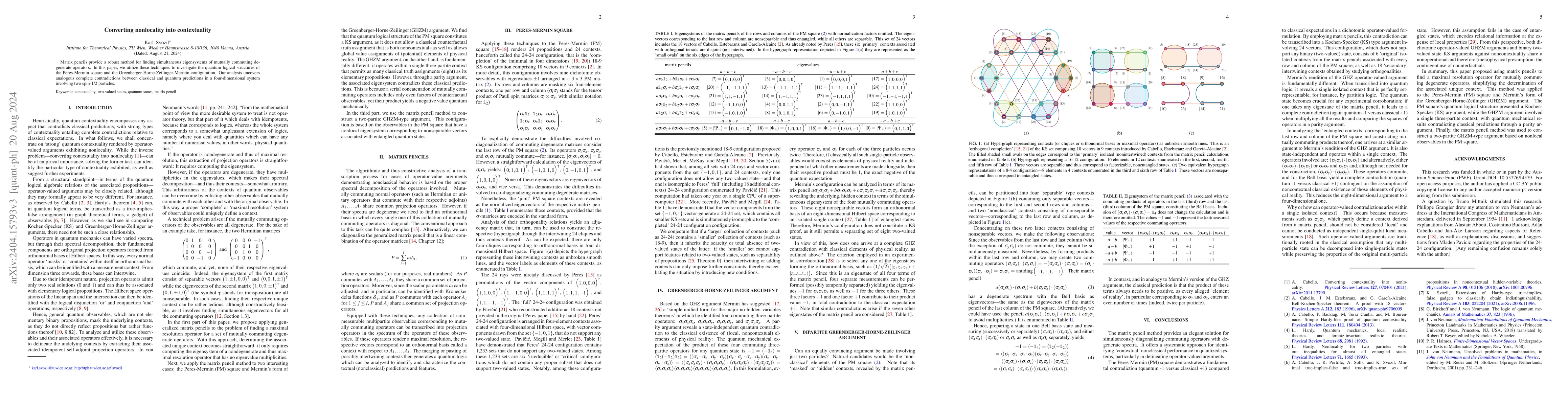 Thumbnail for Converting nonlocality into contextuality