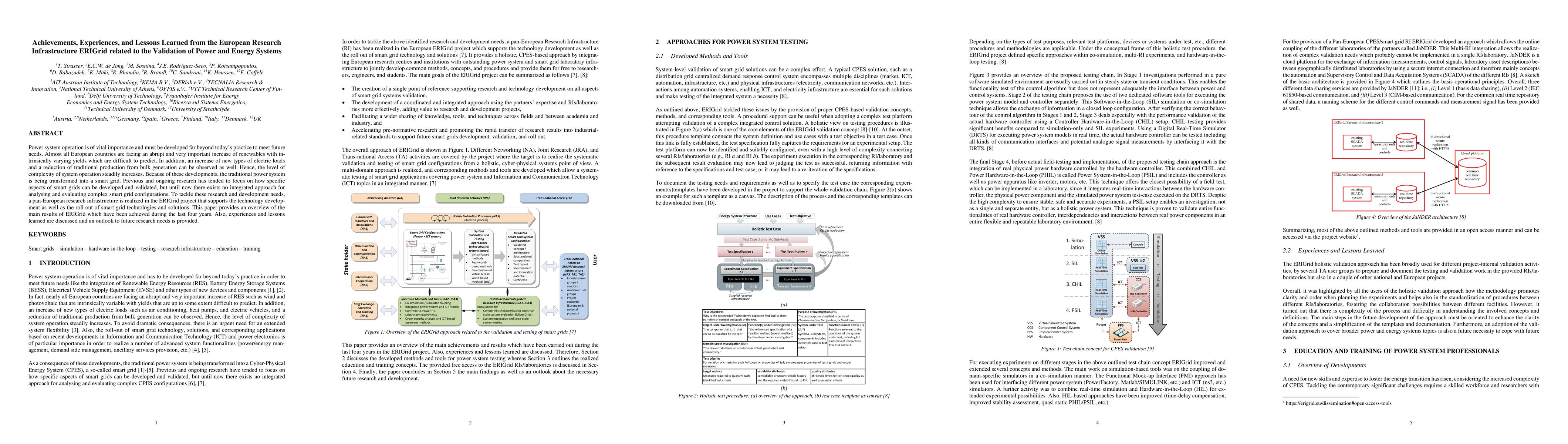 Thumbnail for Achievements, Experiences, and Lessons Learned from the European
  Research Infrastructure ERIGrid related to the Validation of Power and Energy
  Systems