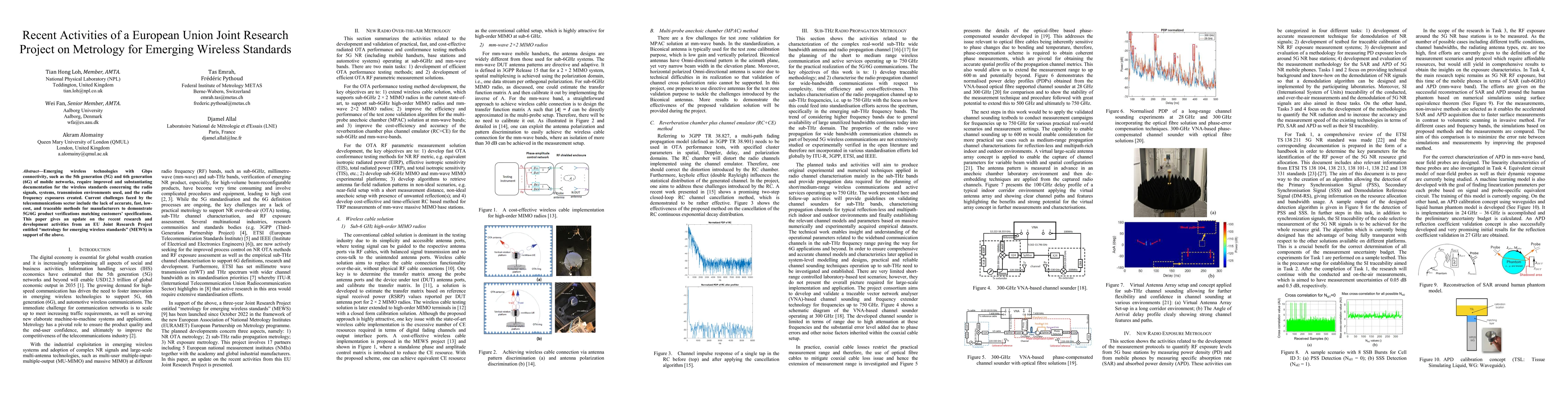 Thumbnail for Recent Activities of a European Union Joint Research Project on
  Metrology for Emerging Wireless Standards