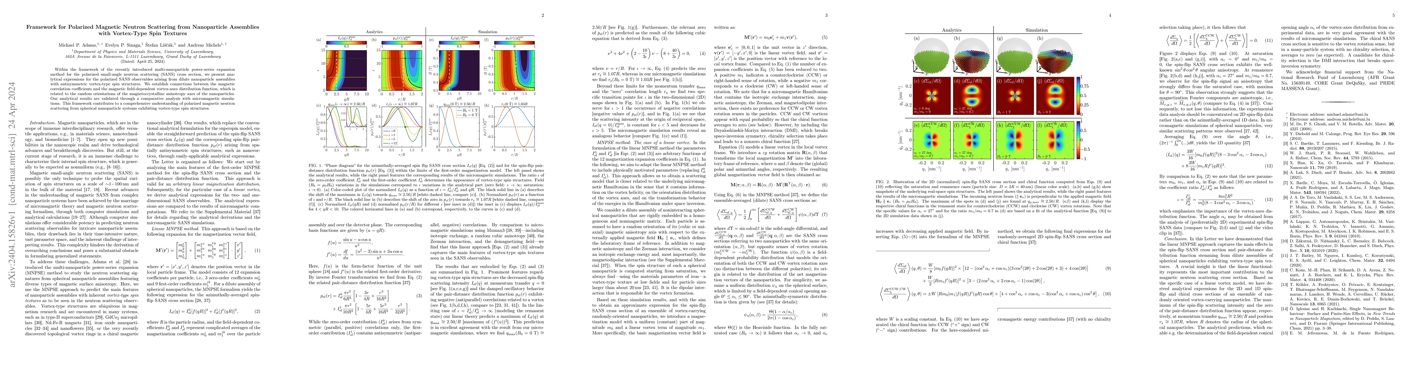 Thumbnail for Framework for Polarized Magnetic Neutron Scattering from Nanoparticle
  Assemblies with Vortex-Type Spin Textures