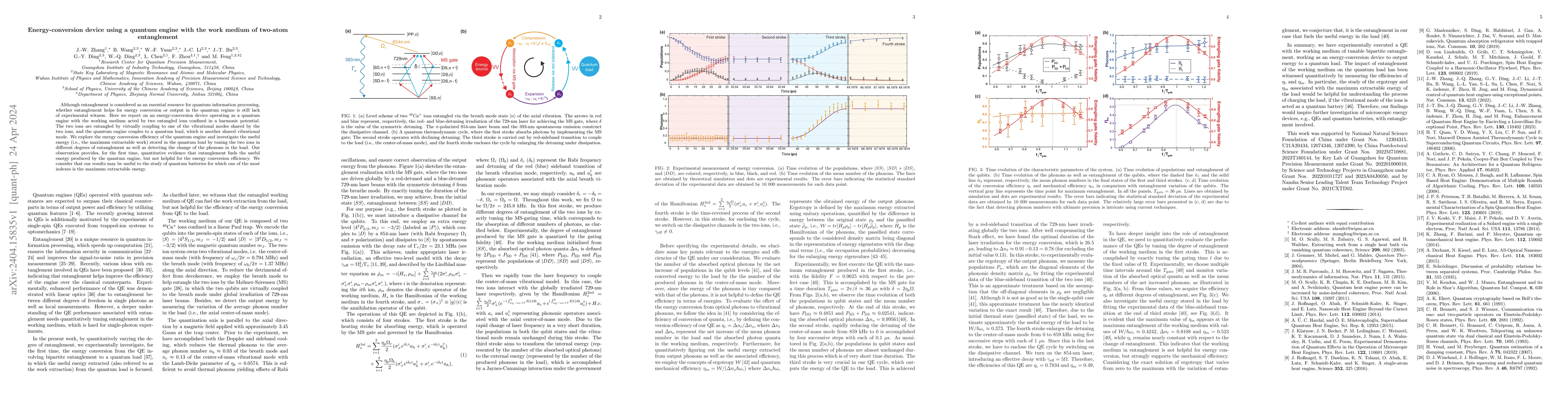 Thumbnail for Energy-conversion device using a quantum engine with the work medium of
  two-atom entanglement