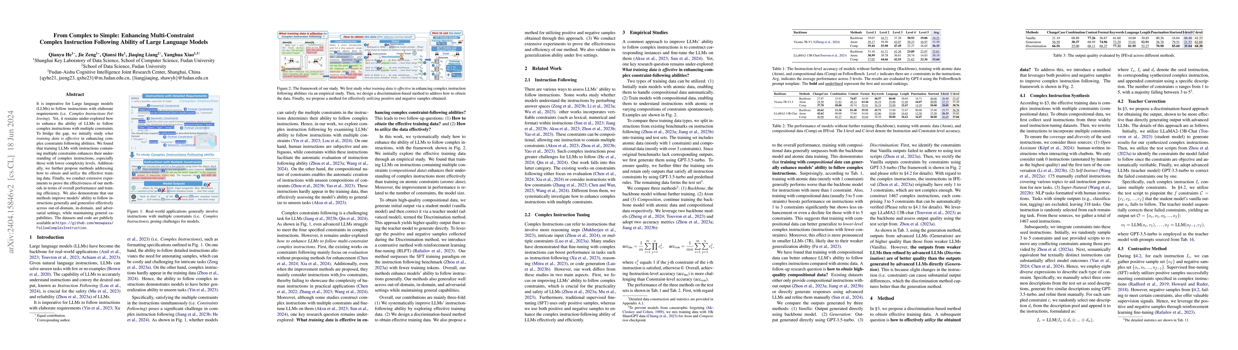 Thumbnail for From Complex to Simple: Enhancing Multi-Constraint Complex Instruction
  Following Ability of Large Language Models