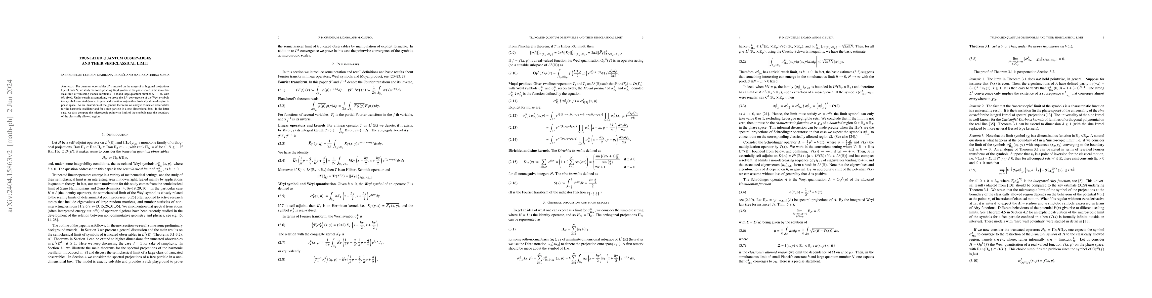 Thumbnail for Truncated quantum observables and their semiclassical limit