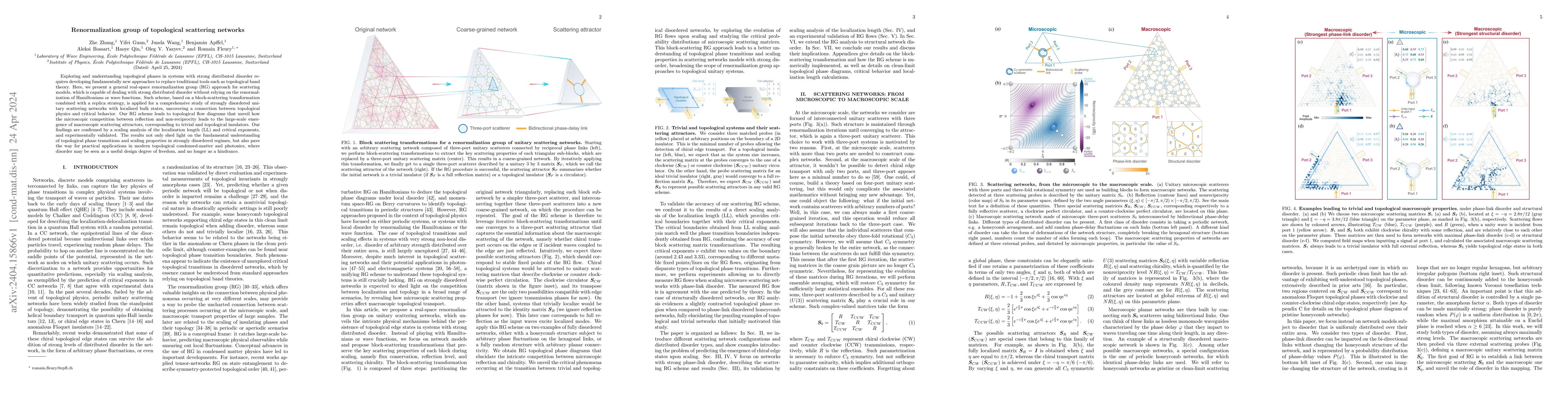 Thumbnail for Renormalization group of topological scattering networks