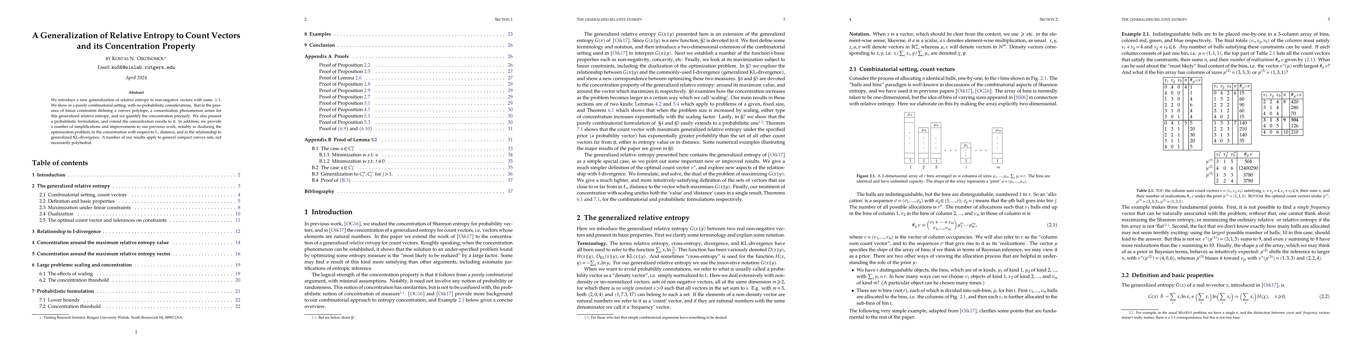 Thumbnail for A Generalization of Relative Entropy to Count Vectors and its
  Concentration Property