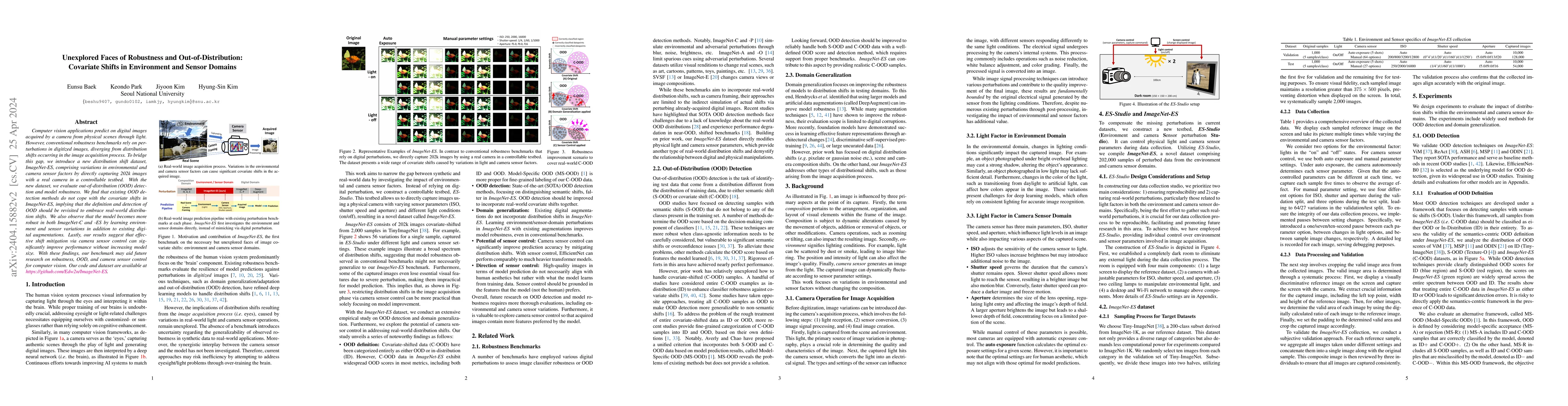 Thumbnail for Unexplored Faces of Robustness and Out-of-Distribution: Covariate Shifts
  in Environment and Sensor Domains