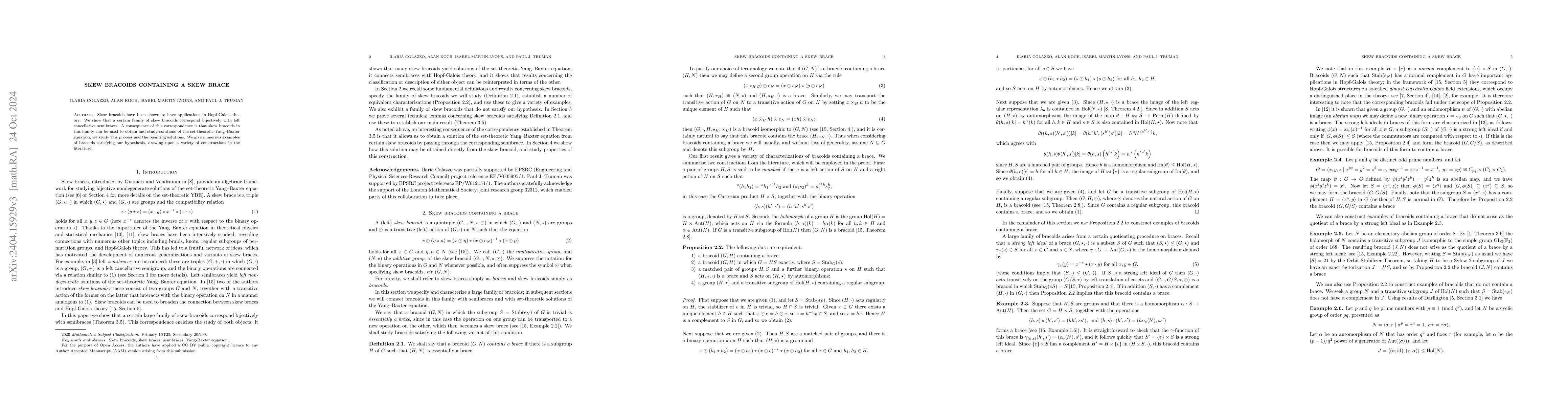 Thumbnail for Skew bracoids and the Yang-Baxter equation