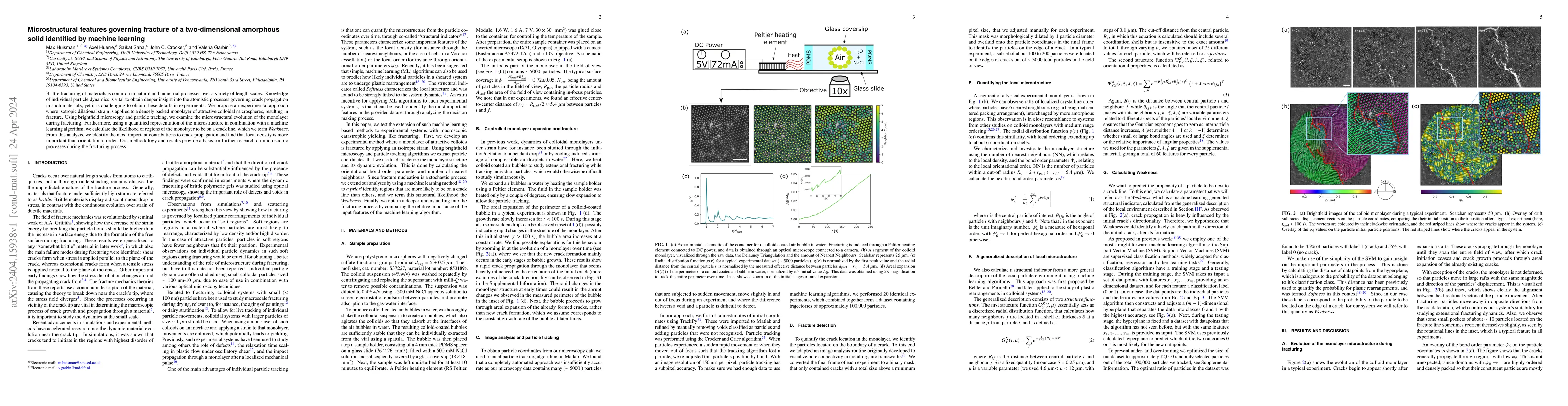 Thumbnail for Microstructural features governing fracture of a two-dimensional
  amorphous solid identified by machine learning