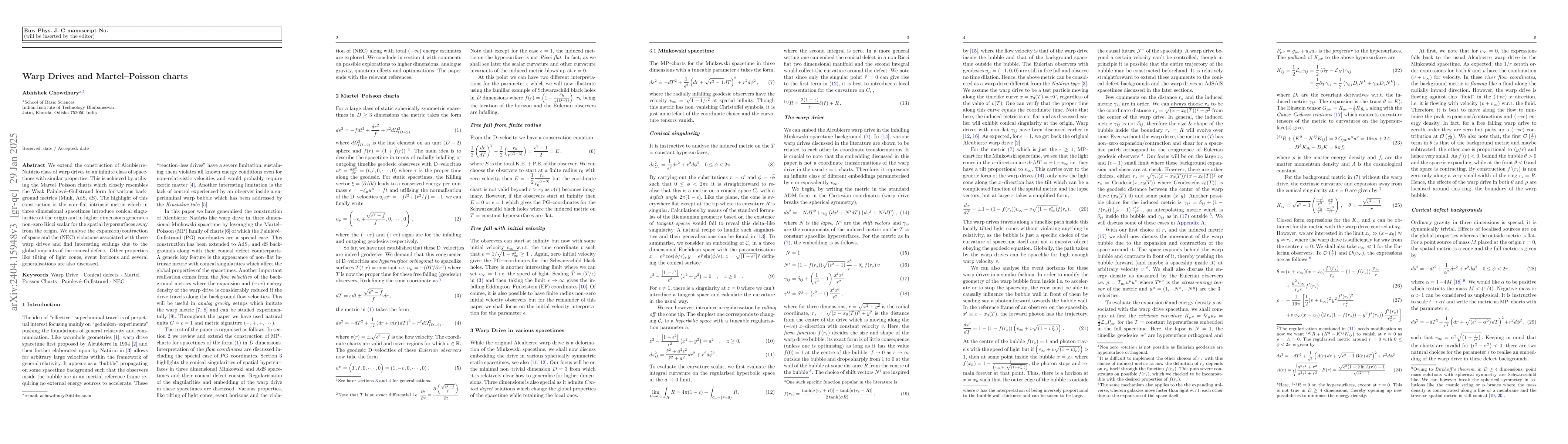 Thumbnail for Warp Drives and Martel-Poisson charts