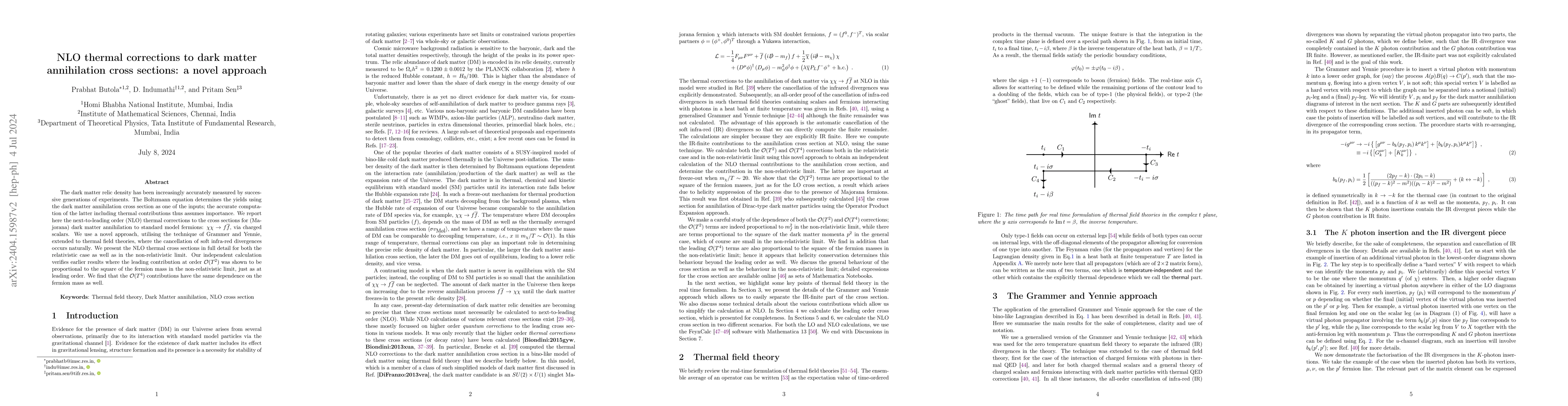 Thumbnail for NLO thermal corrections to dark matter annihilation cross sections: a
  novel approach
