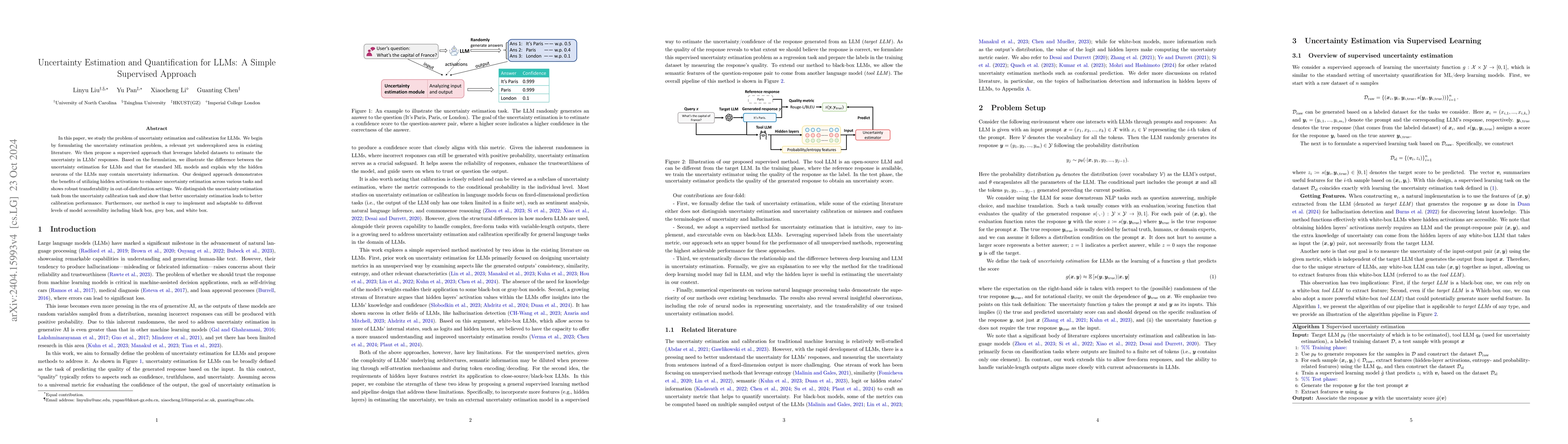 Thumbnail for Uncertainty Estimation and Quantification for LLMs: A Simple Supervised
  Approach