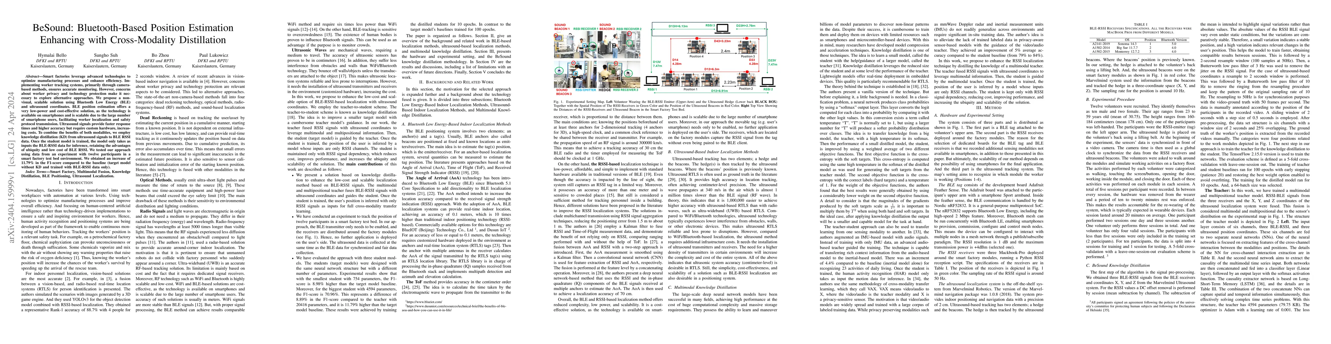 Thumbnail for BeSound: Bluetooth-Based Position Estimation Enhancing with
  Cross-Modality Distillation