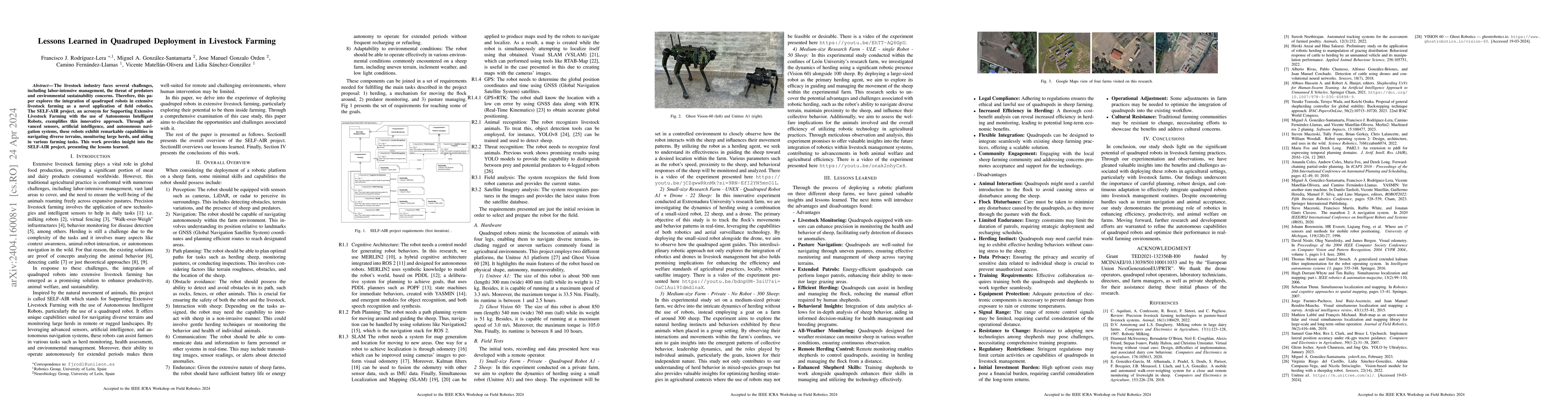 Thumbnail for Lessons Learned in Quadruped Deployment in Livestock Farming