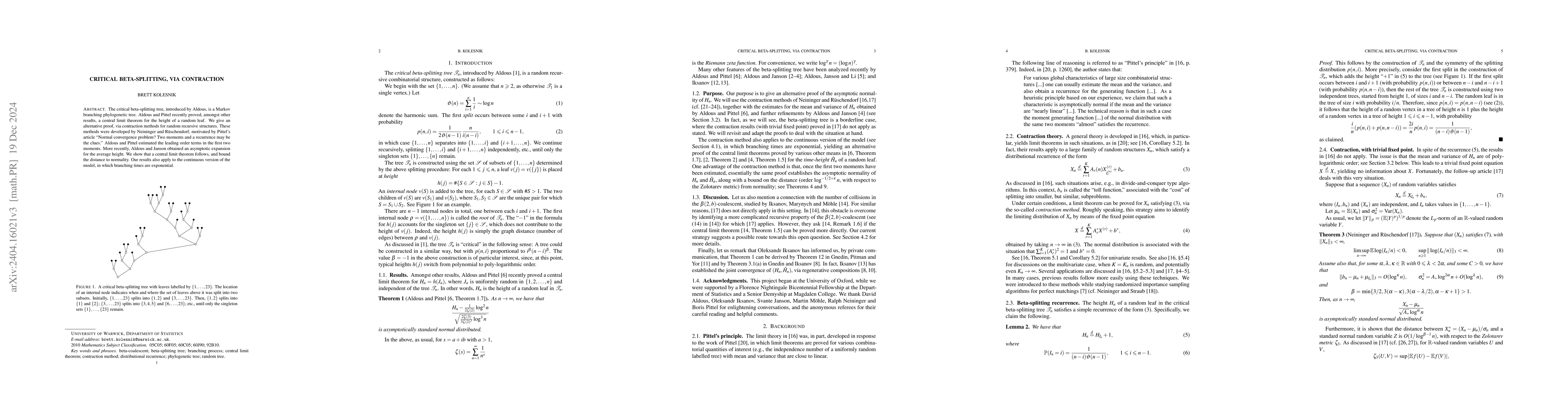 Thumbnail for Critical beta-splitting, via contraction