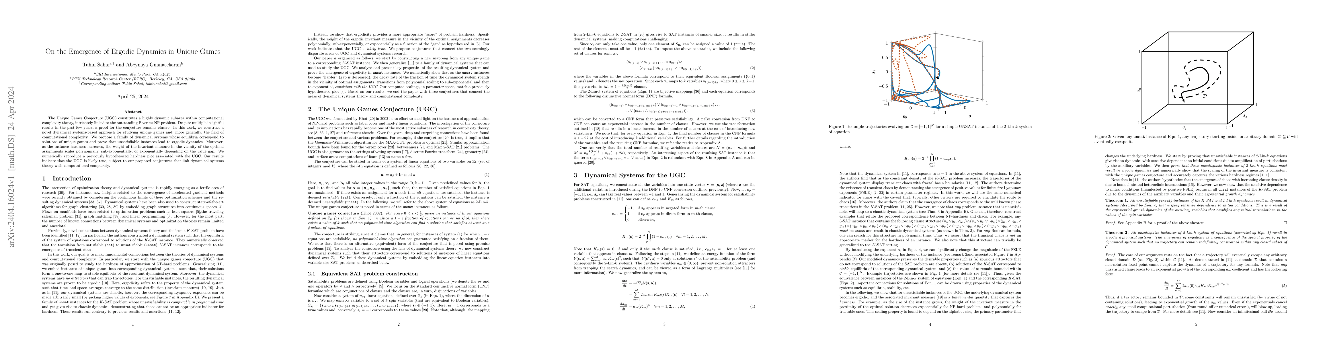 Thumbnail for On the Emergence of Ergodic Dynamics in Unique Games