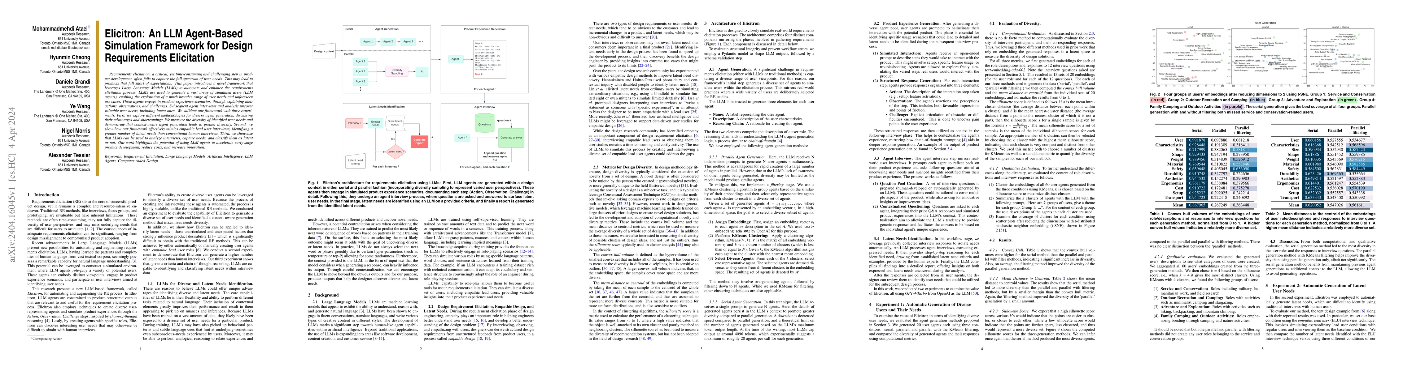 Thumbnail for Elicitron: An LLM Agent-Based Simulation Framework for Design
  Requirements Elicitation