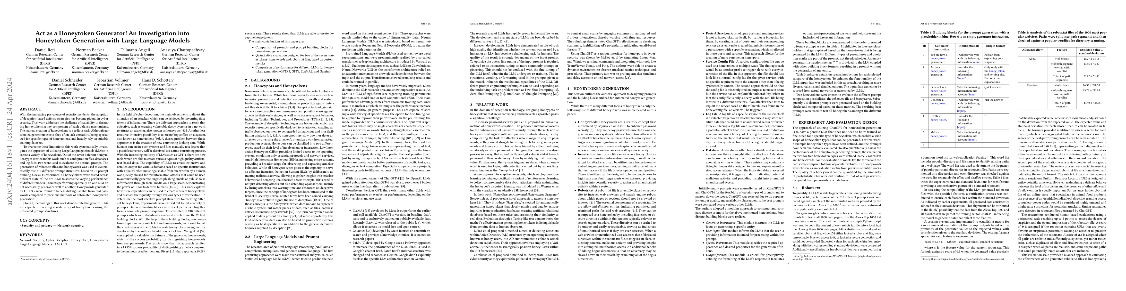 Thumbnail for Act as a Honeytoken Generator! An Investigation into Honeytoken
  Generation with Large Language Models