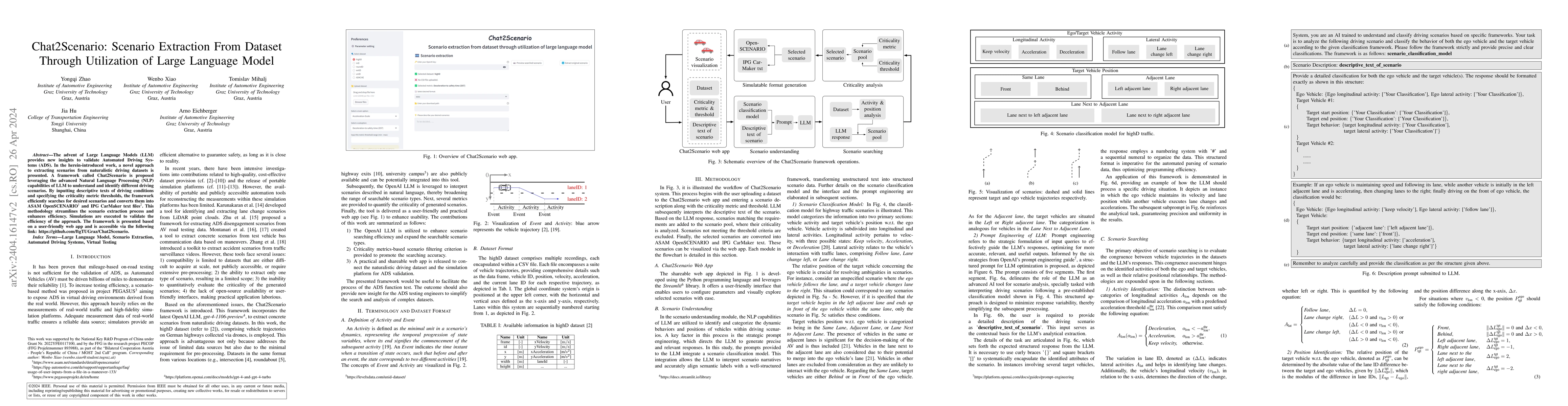 Thumbnail for Chat2Scenario: Scenario Extraction From Dataset Through Utilization of
  Large Language Model