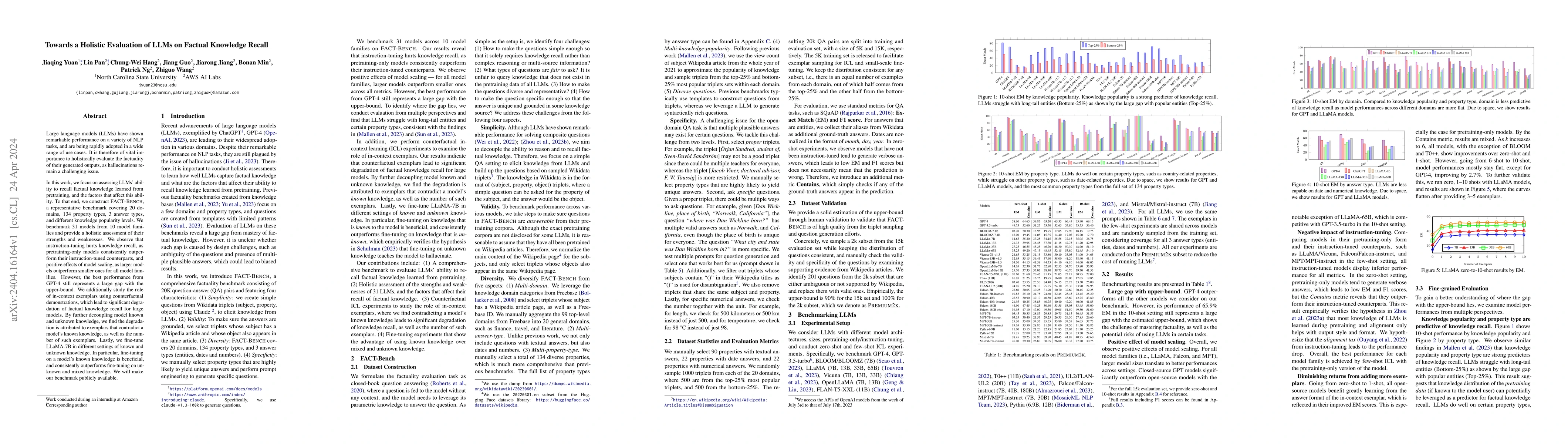 Thumbnail for Towards a Holistic Evaluation of LLMs on Factual Knowledge Recall