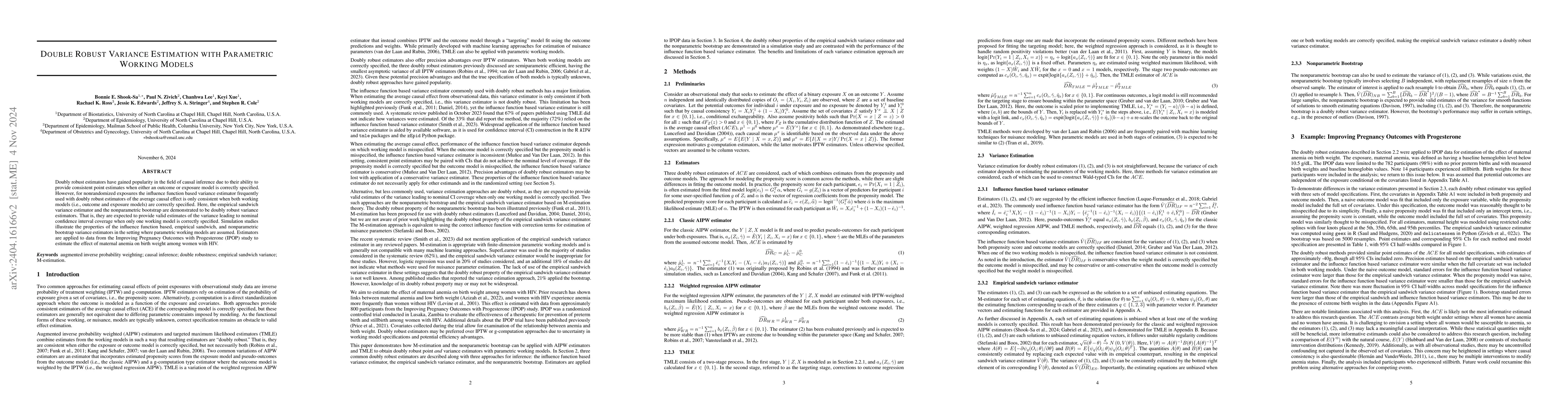 Thumbnail for Double Robust Variance Estimation