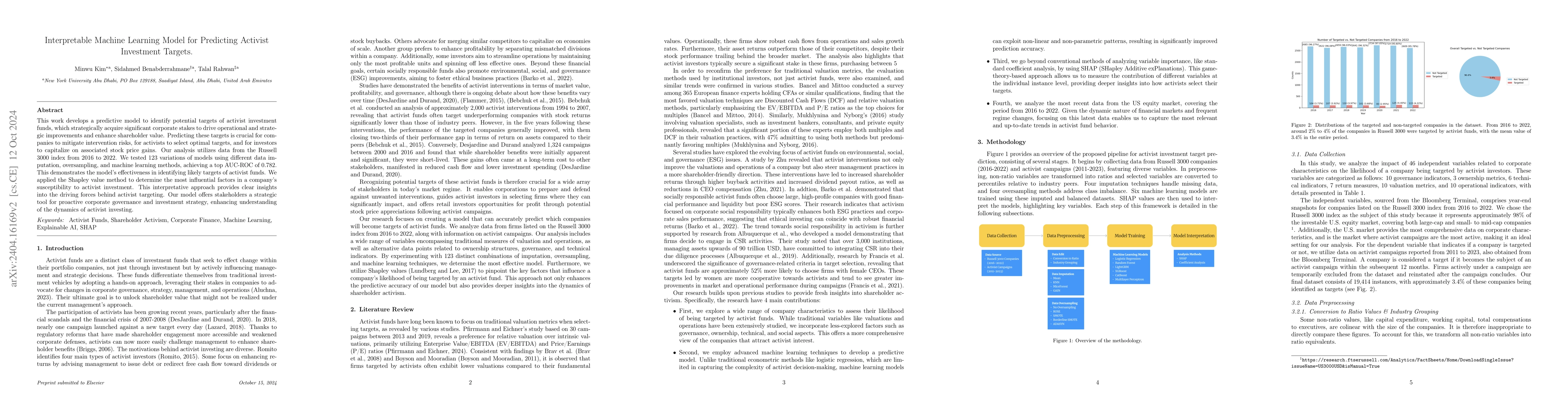 Thumbnail for Interpretable Machine Learning Models for Predicting the Next Targets of
  Activist Funds