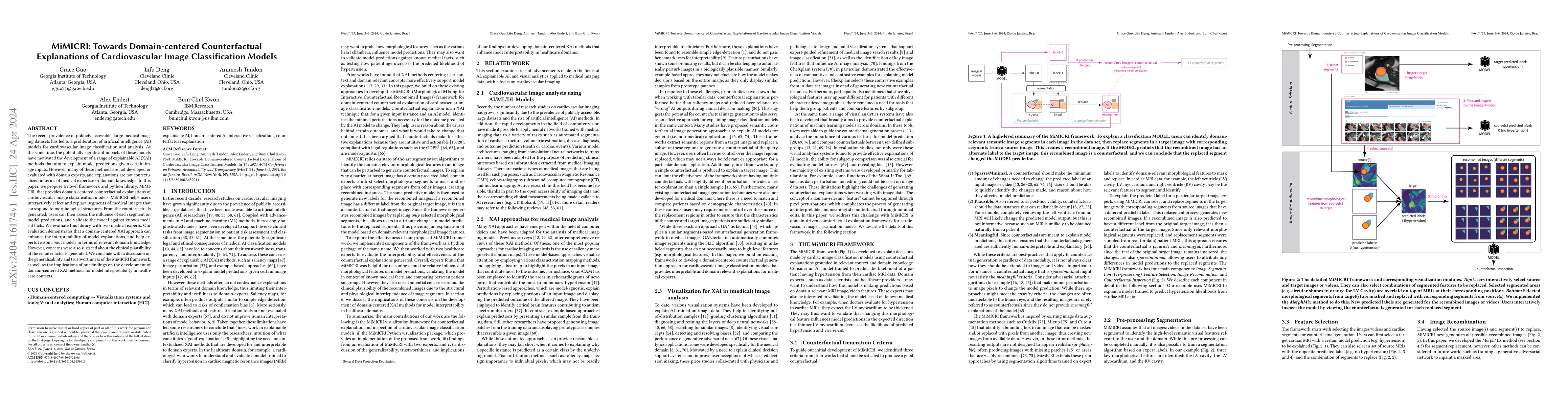 Thumbnail for MiMICRI: Towards Domain-centered Counterfactual Explanations of
  Cardiovascular Image Classification Models