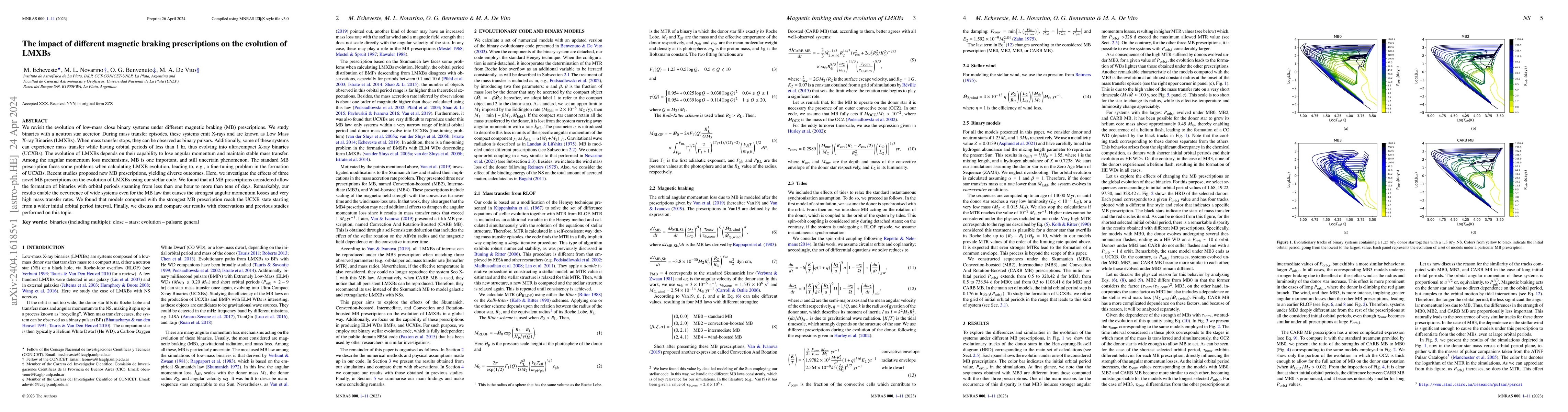 Thumbnail for The impact of different magnetic braking prescriptions on the evolution
  of LMXBs