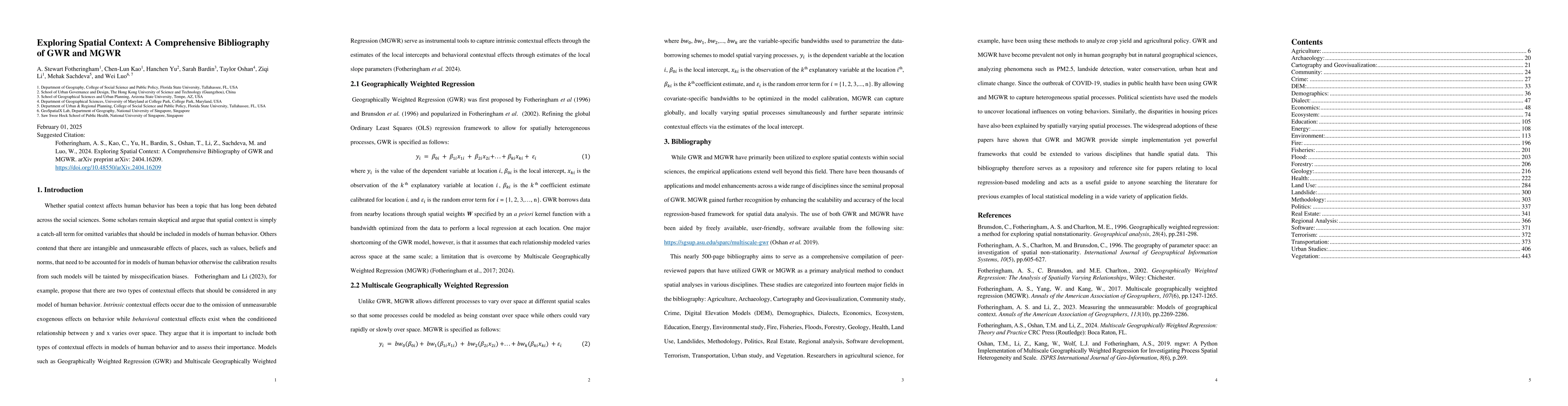 Thumbnail for Exploring Spatial Context: A Comprehensive Bibliography of GWR and MGWR