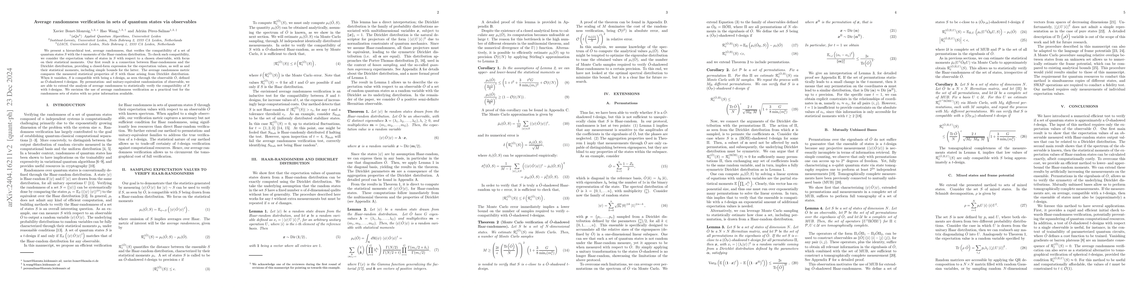 Thumbnail for Verifying randomness in sets of quantum states via observables