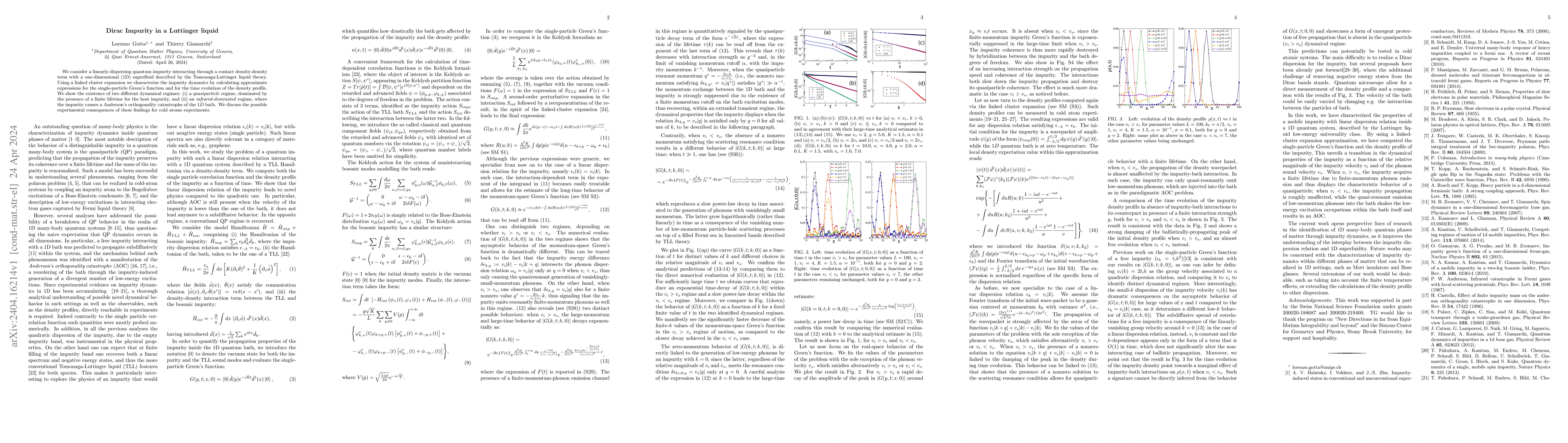Thumbnail for Dirac Impurity in a Luttinger liquid