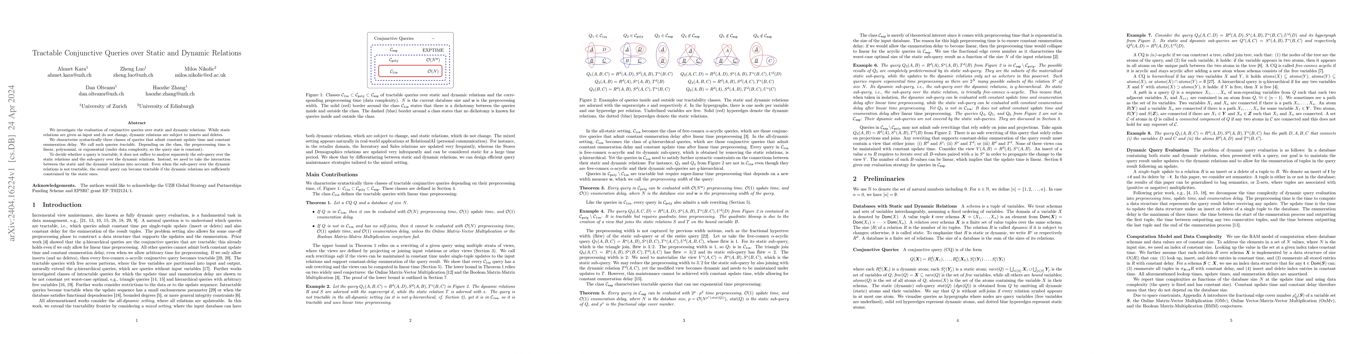 Thumbnail for Tractable Conjunctive Queries over Static and Dynamic Relations