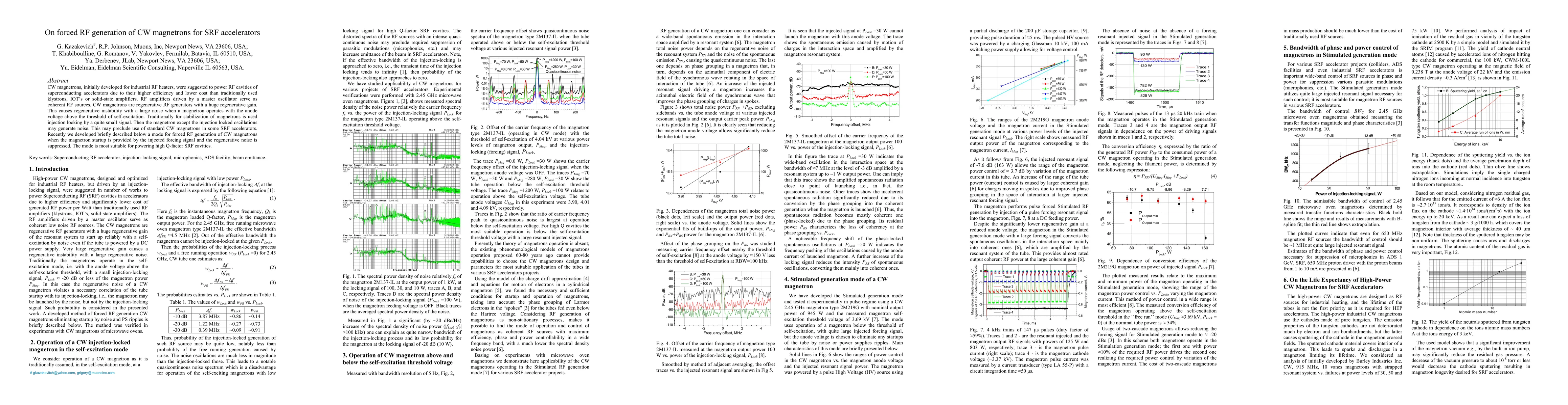 Thumbnail for On forced RF generation of CW magnetrons for SRF accelerators