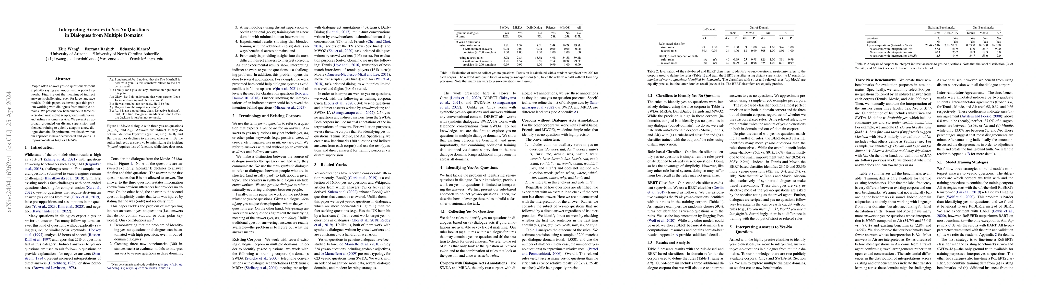 Thumbnail for Interpreting Answers to Yes-No Questions in Dialogues from Multiple
  Domains