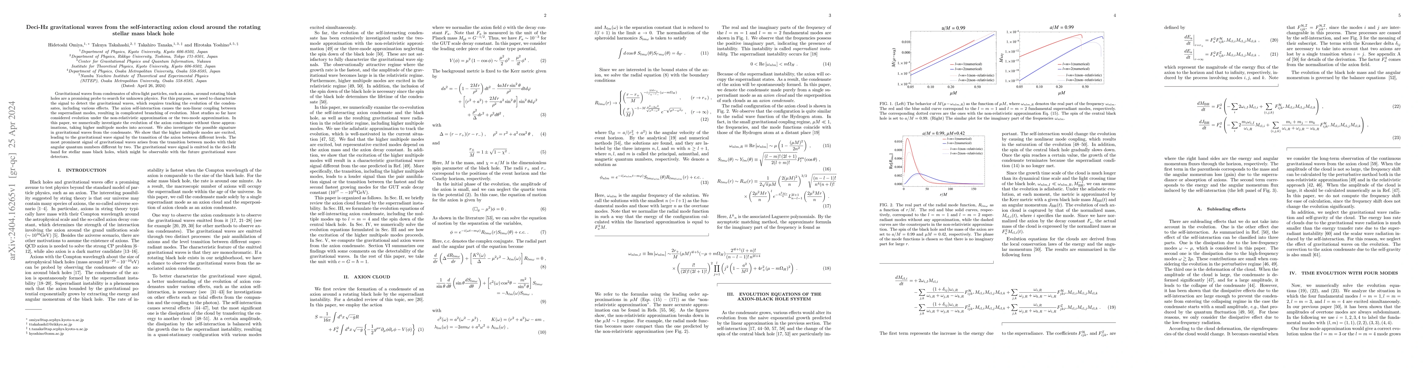 Thumbnail for Deci-Hz gravitational waves from the self-interacting axion cloud around
  the rotating stellar mass black hole
