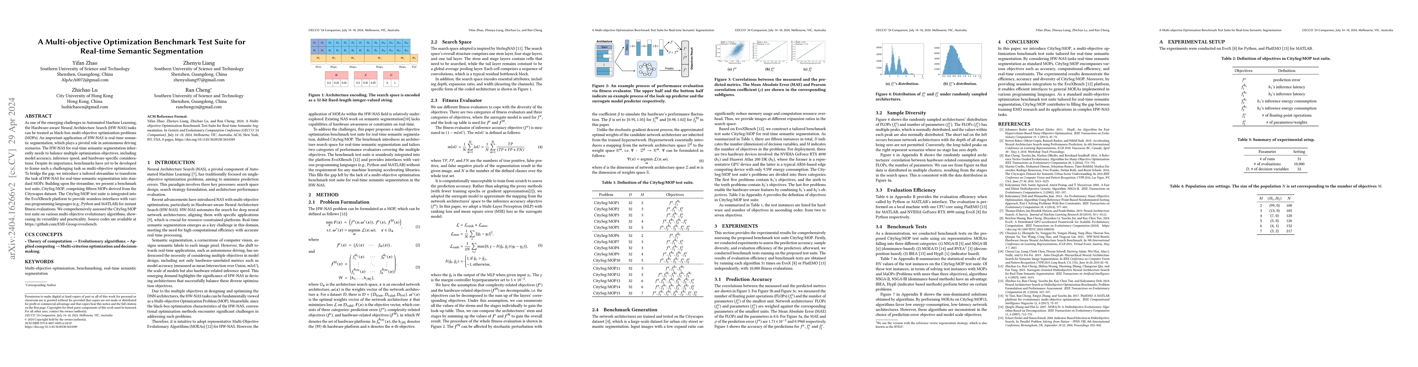 Thumbnail for A Multi-objective Optimization Benchmark Test Suite for Real-time
  Semantic Segmentation