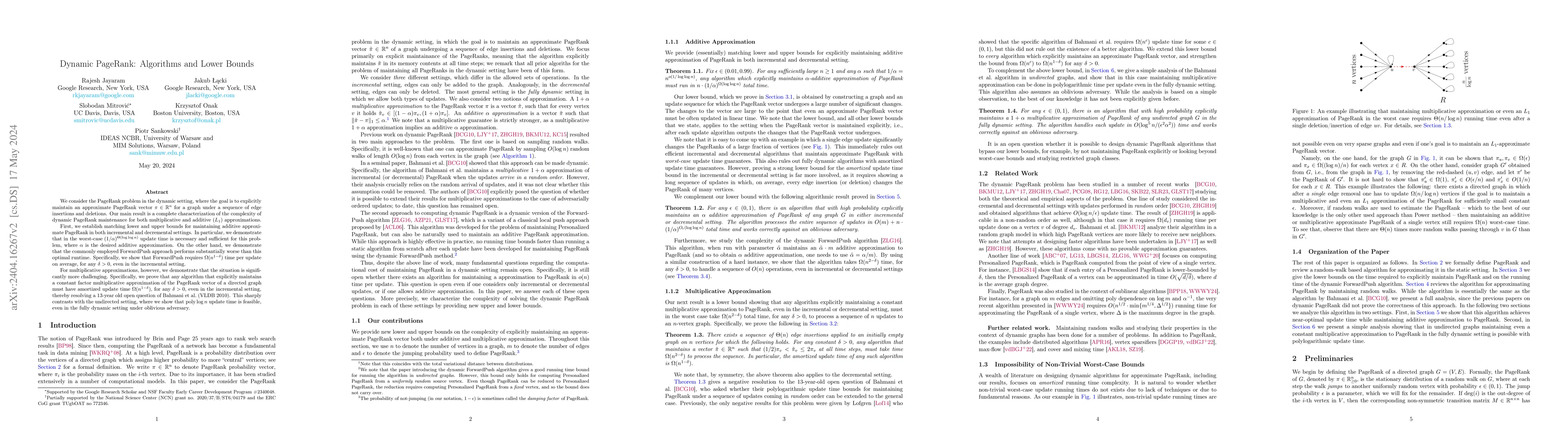 Thumbnail for Dynamic PageRank: Algorithms and Lower Bounds